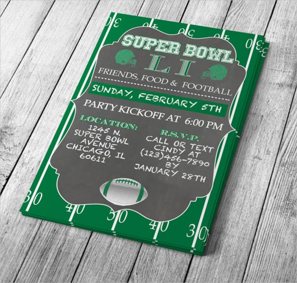 super bowl party invitation template