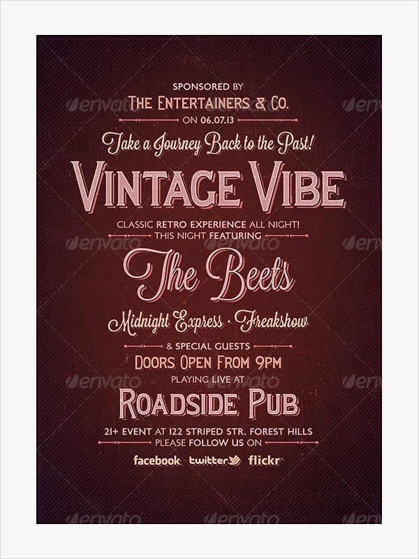 vintage vibe typography poster