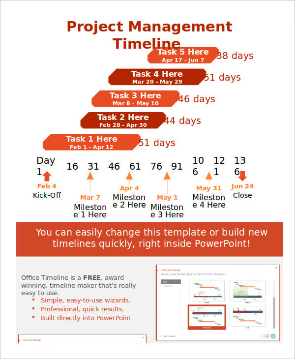 project management timeline powerpoint template
