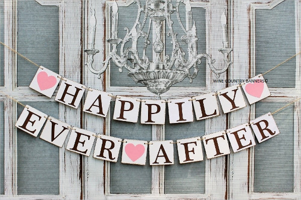 happy wedding banner