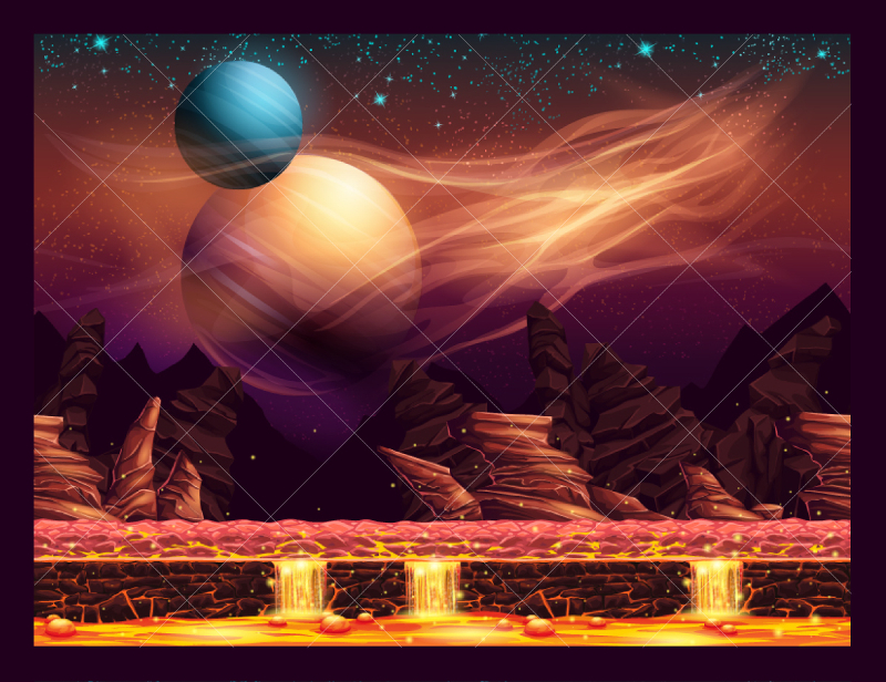 amazing landscape of the red planet