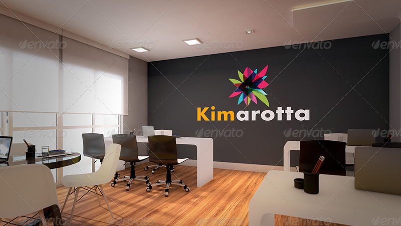 Office Branding Mockup of Interior Design