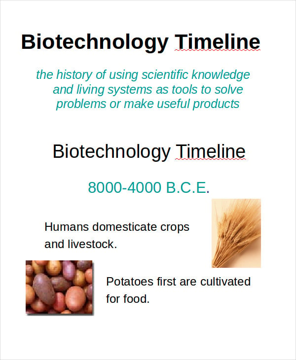 biotechnology timeline powerpoint template