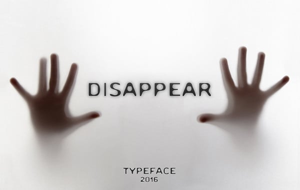 disappear font