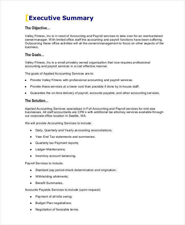 small business proposal sample pdf