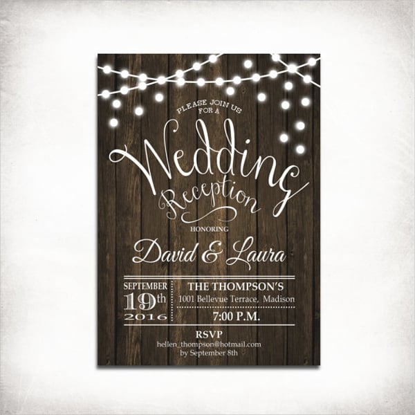 wedding reception invitation template
