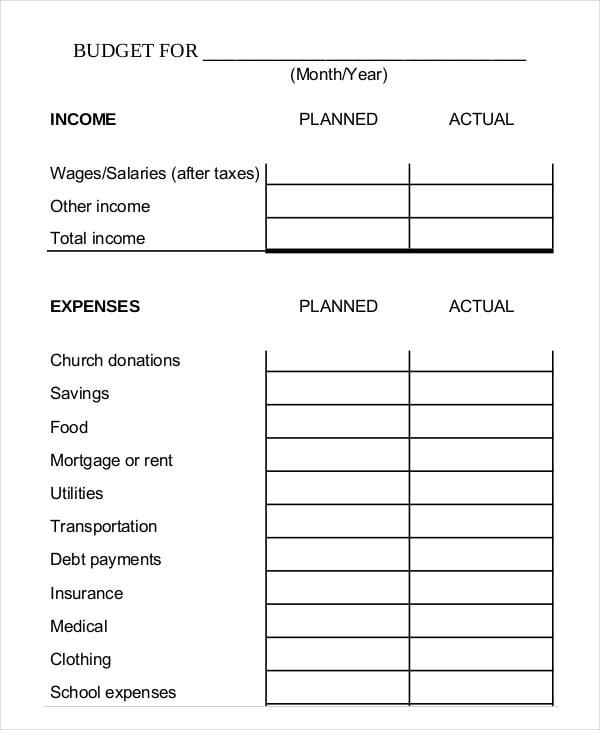 family-monthly-budget-template