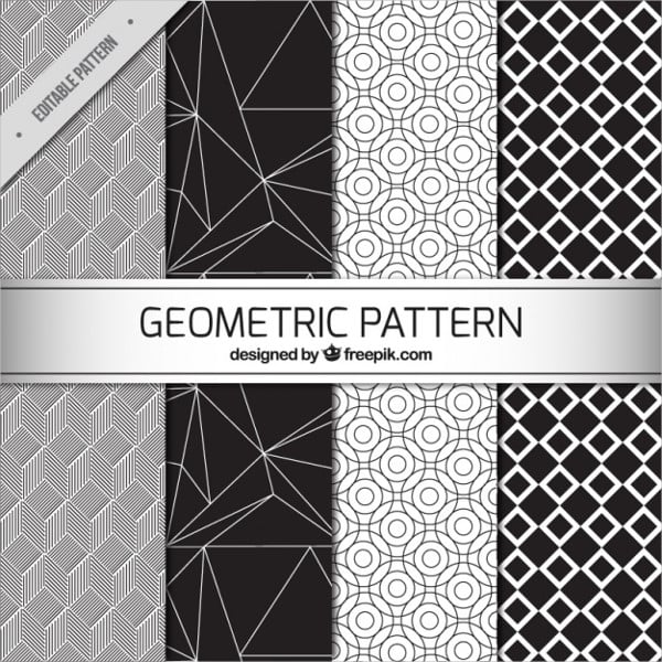black and white geometric patterns