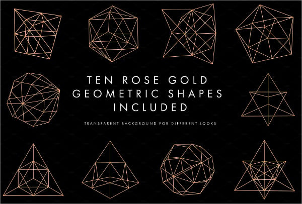 rose gold geometric pattern