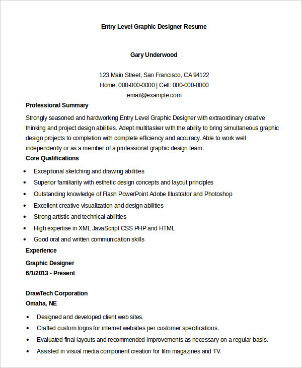 Graphic Designer Resume 7 Free Sample Example Format