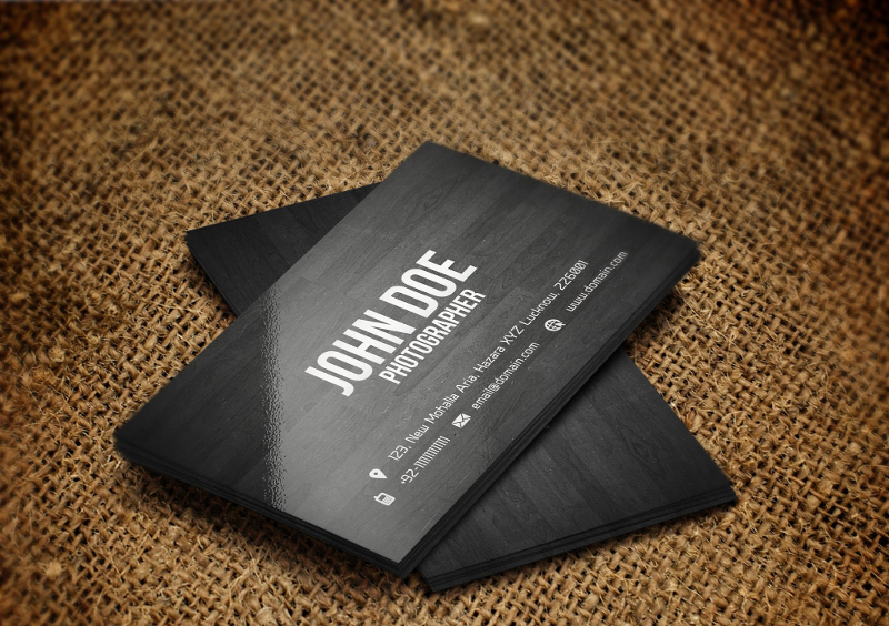 stylish wooden business card
