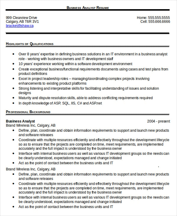 business analyst resume template1