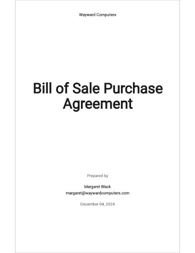 bill of sale asset purchase agreement template