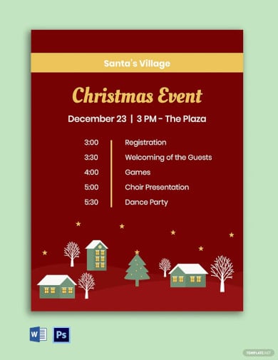 christmas event program template