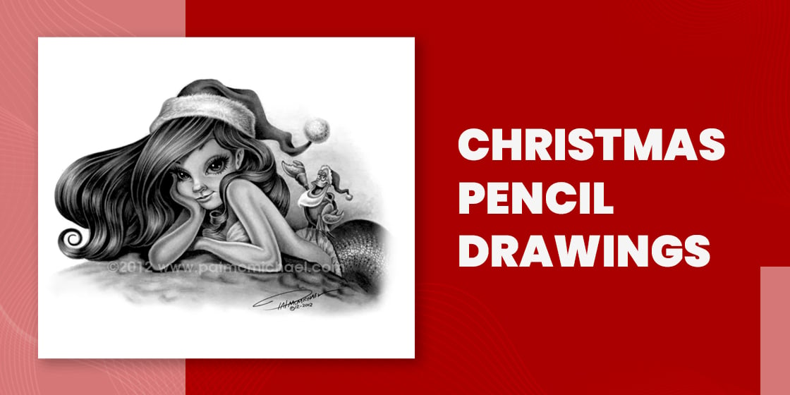 christmas pencil drawings