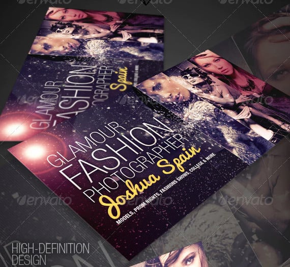 fashion photographer business card