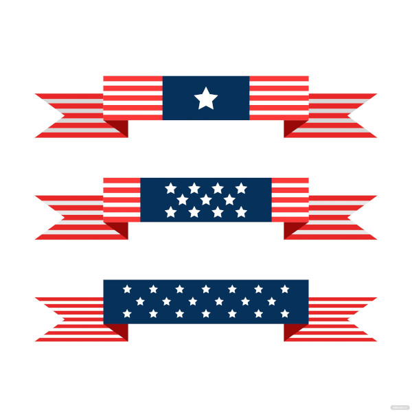 free american flag banner template
