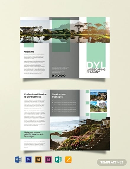 free landscape company brochure template
