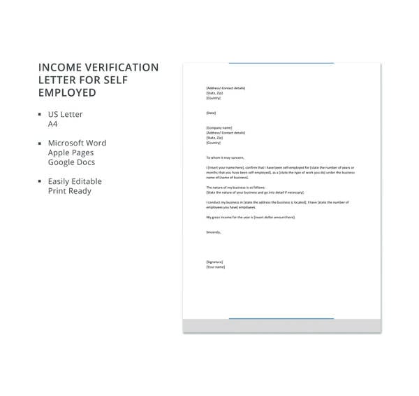 Letter Of Income Verification from images.template.net