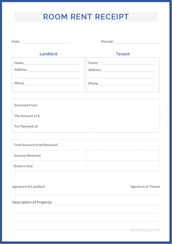 Rent Receipt Template 20 Free Word PDF Documents Download