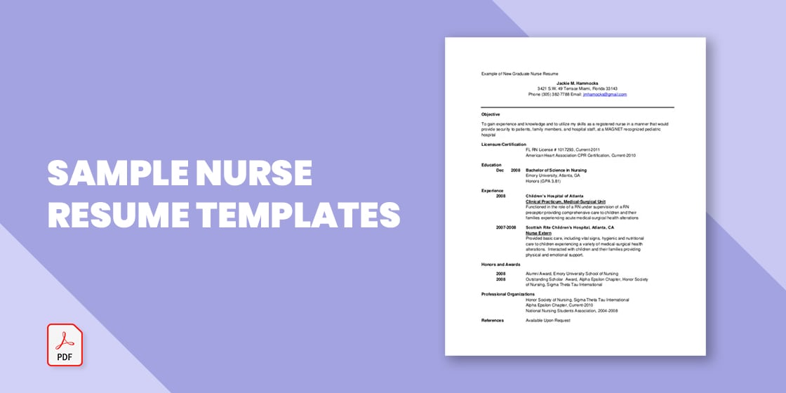 sample nurse resume templates