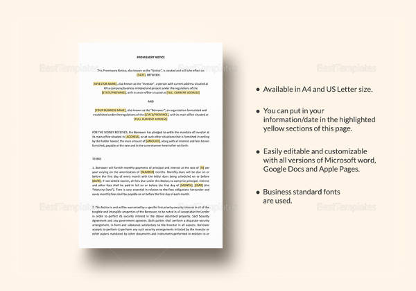 Blank Promissory Note Template - 12+ Free Word, Excel, PDF Format Download