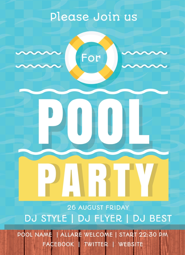 28 Pool Party Invitations Free Psd Vector Ai Eps Format Download Free And Premium Templates
