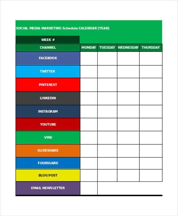 35 Schedule Templates