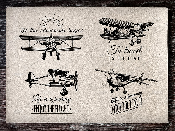 planes vintage poster