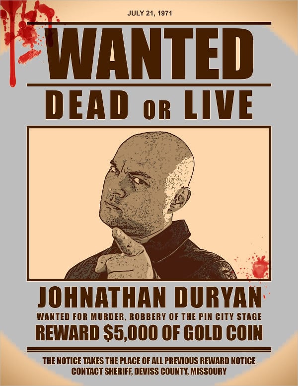 wanted poster photoshop action