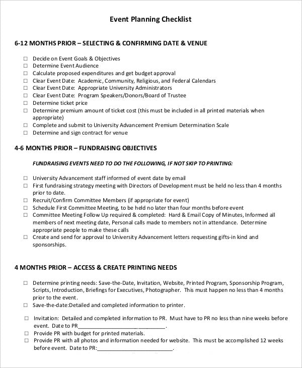 download event planning checklist in pdf