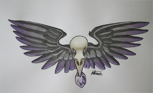 dead crow drawing