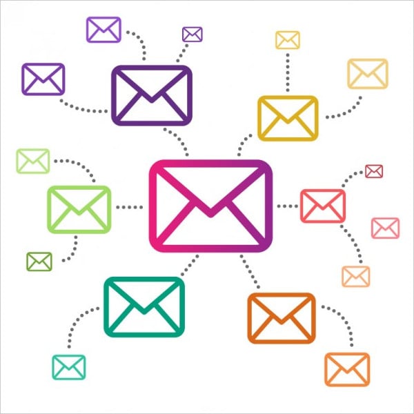 email icons connected free vector