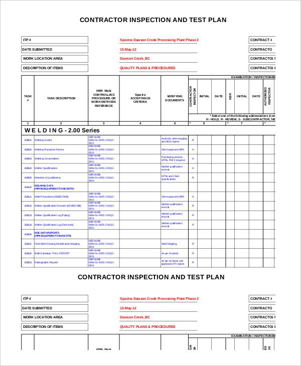 Product Test Plan Template Professional Word Templates