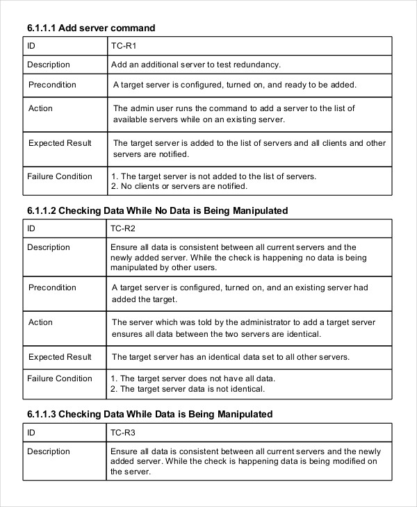 integration test plan template