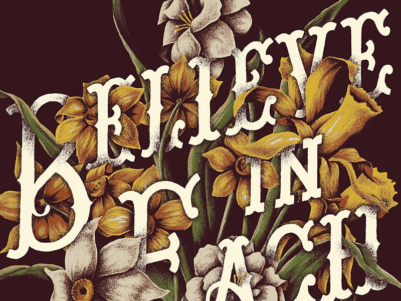 19+ Inspiring Floral Typography Designs