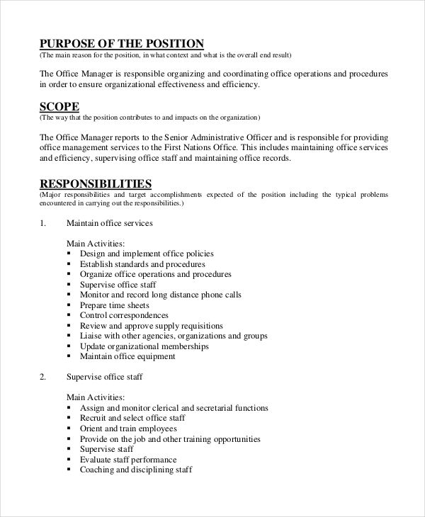 requirements manager position