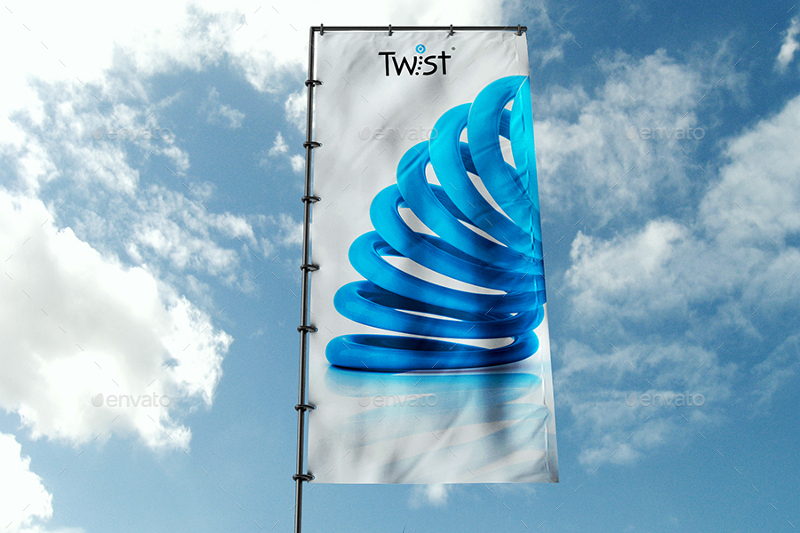 branding flag banner mockup