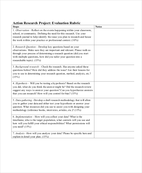 sample proposal for action research