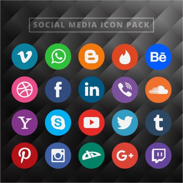 social media icon pack free vector