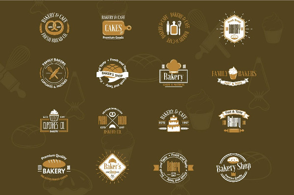 vintage bakery logo template