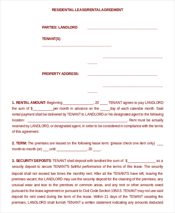 Room Rental Agreement - 18+ Free Word, PDF Documents Download