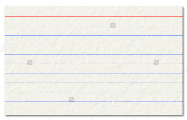 Vertical Ruled Index Cards Template