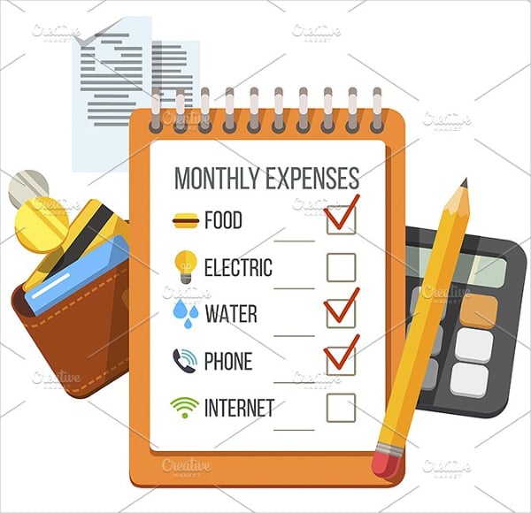 monthly expenses planning checklist