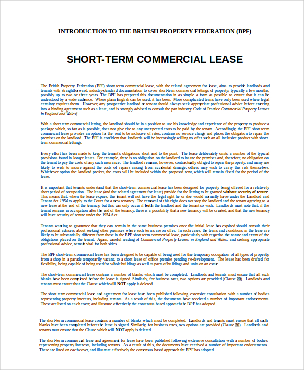 14 Commercial Lease Agreements Word PDF Pages 14 Commercial Lease Agreements Word PDF Pages