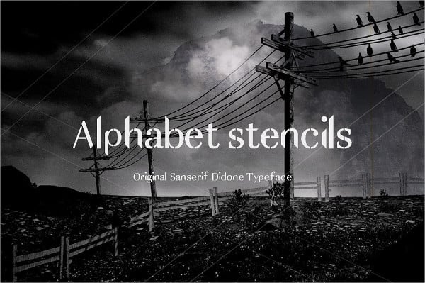 alphabet stencil font
