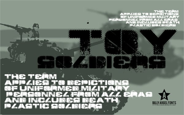 army toy soldiers font