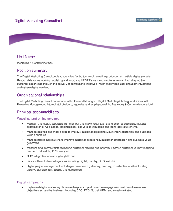 23+ Marketing Job Descriptions Free Sample, Example, Format