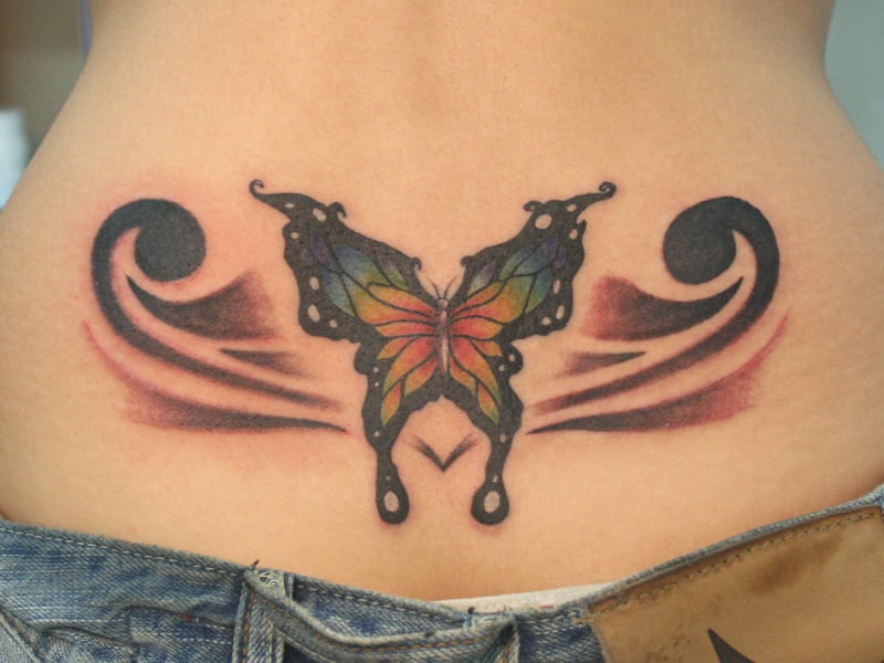 clean butterfly tattoo