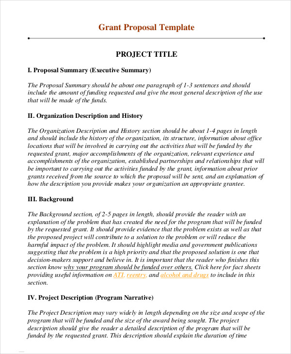 18 Simple Grant Proposal Templates Word PDF Pages